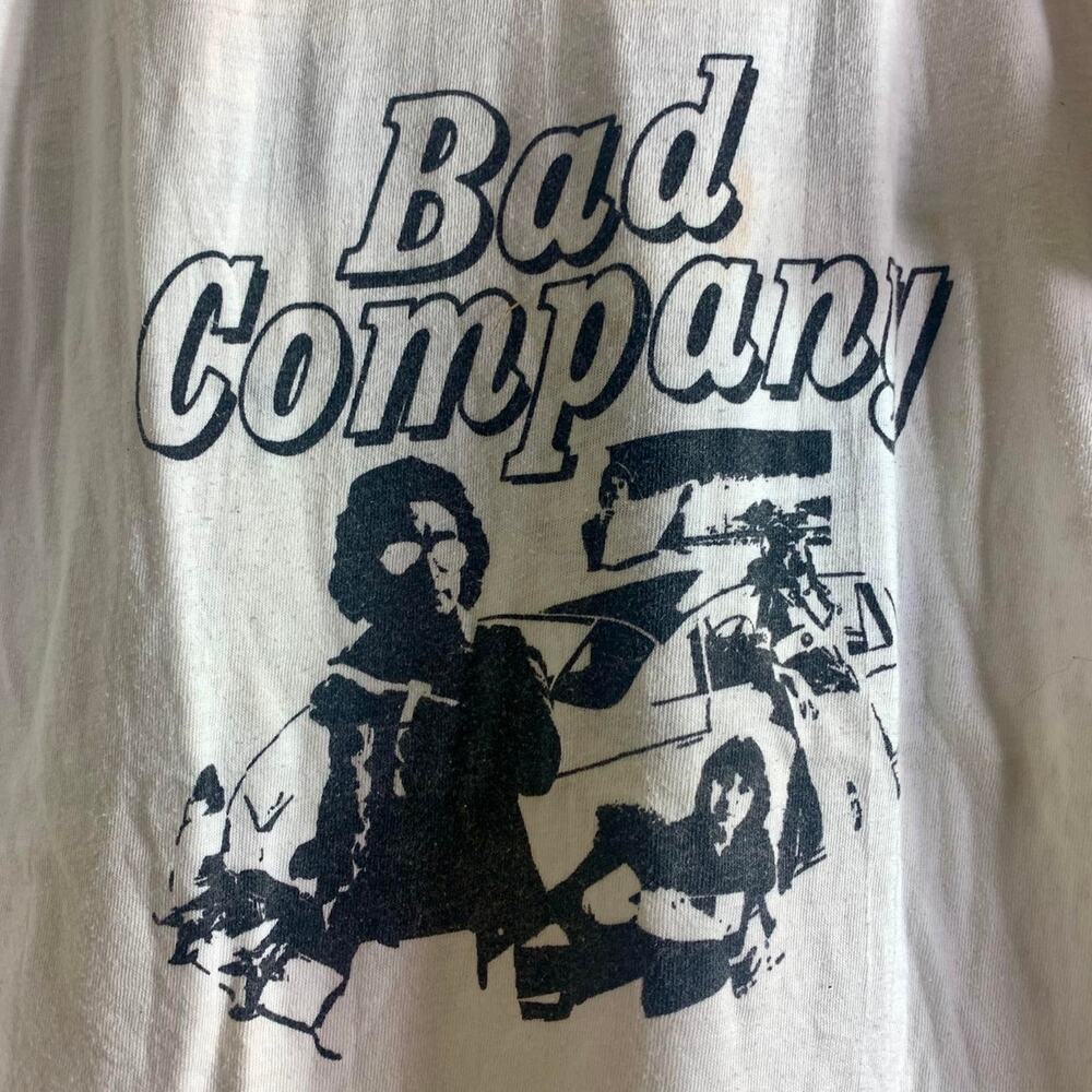 70’s BAD COMPANY SWAN SONG RECORD LABEL single stitch ringer style tee shirt XL